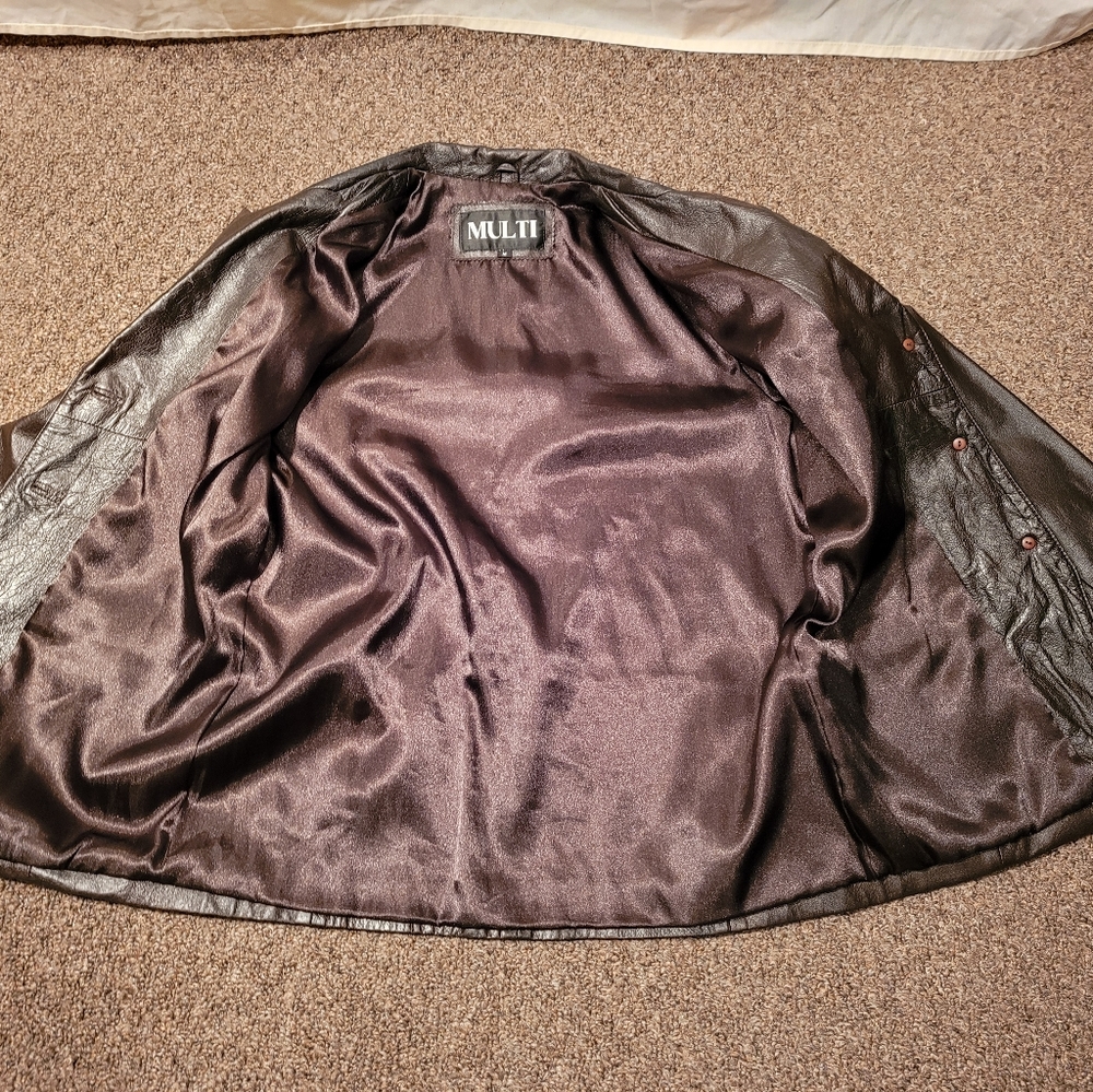 Multi Soft Brown Leather Jacket - image 7